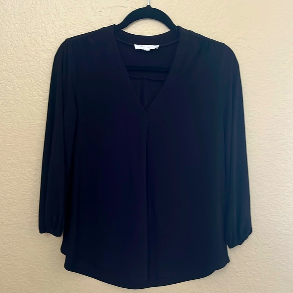 Vince Camuto Black 3/4 Sleeve Blouse- Small